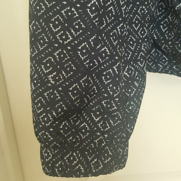 Women's Michael Kors Navy Blue Full Zip Rain Jacket Lined Size L - Picture 6 of 15